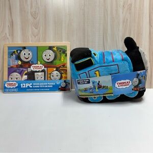 Thomas & Friends Blue Thomas Plush Train with Puzzle Set